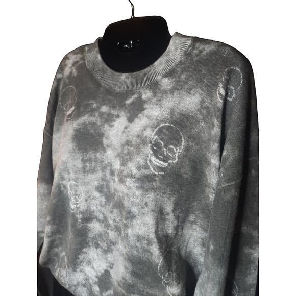 27 Miles Malibu Aylin Sweater Tie Dye Skull Silver Women sz Small NEW | MSRP$335 - Picture 3 of 9